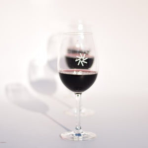 Color Coffee icon logo wine glass with red wine 