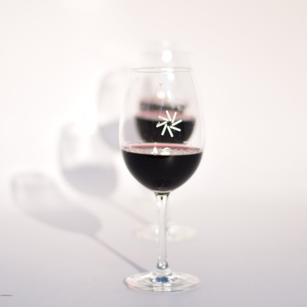 Color Coffee icon logo wine glass with red wine 